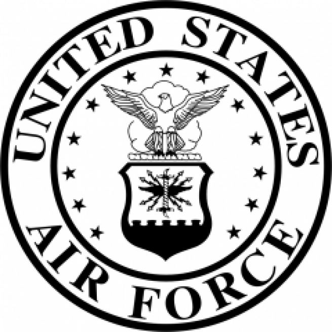 LASER ETCHED USA AIR FORCE LOGO.